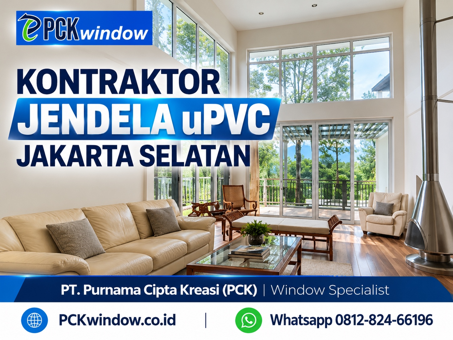 kontraktor jendela uPVC Jakarta Selatan